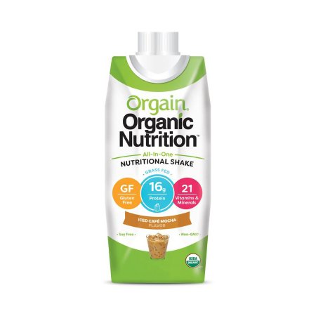 Orgain Inc Oral Supplement Orgain® Organic Nutritional Shake Iced CafÃ© Mocha Flavor Liquid 11 oz. Carton - Case of 12 - 860547000075-CS