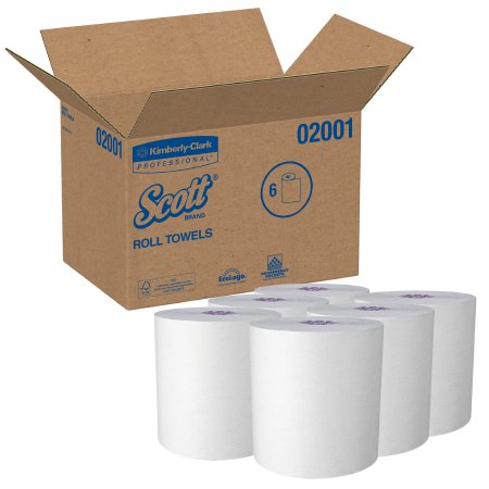Kimberly Clark Paper Towel Scott® Essential Hardwound Roll 8 Inch X 950 Foot - Case of 6 - 02001-CS