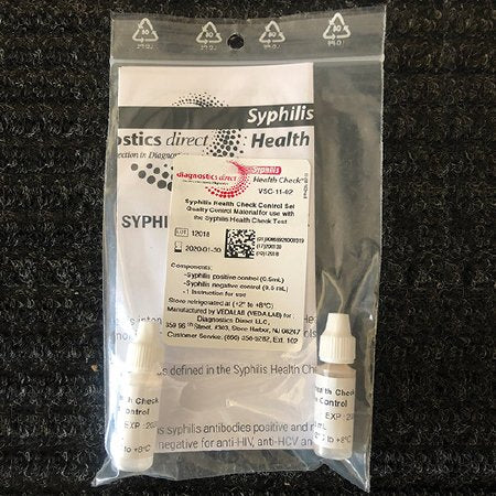 Diagnostics Direct Immunology / Serology Assay Control Set Syphilis Health Check® Syphilis Screen Positive Level / Negative Level 2 X 1 X 0.5 mL - Bag of 1 - VSC-11-02-BG