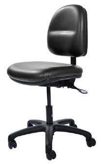 Pedigo Products Task Chair Ergo Series Raven Black Without Arms Vinyl - Each - T-582-RVN-EA