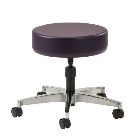 Clinton Industries Exam Stool Premier Series Backless Spin Lift Height Adjustment 5 Casters Burgundy - Each - 2150-3BG-EA