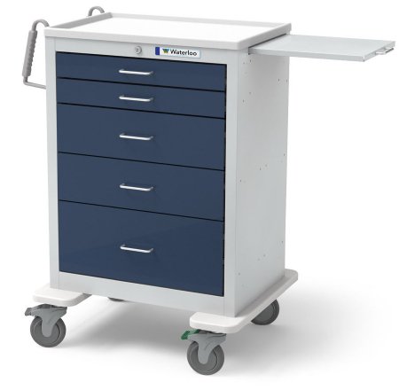 Waterloo Industries Anesthesia Cart Steel 24.5 X 29 X 43.5 Inch Violet 16.5 X 22 Inch, Drawer Height: Inch Two 3 Inch Drawer, Two 6 Inch Drawer, One 9 Inch Drawer - Each - UTGKU-33669-VIL-EA
