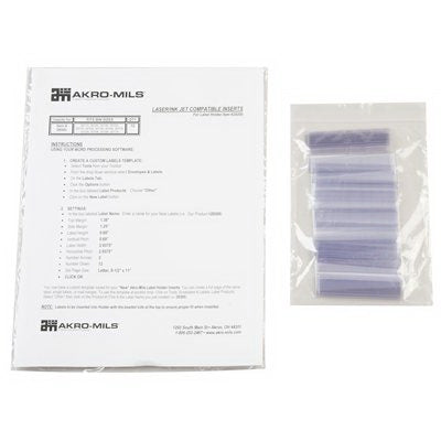Akro-Mils Storage Bin Card Holder 3 X 13/16 Inch, Clear, Plastic - Pack of 25 - 29300-PK