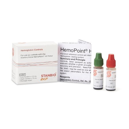 Stanbio Laboratory Control HemoPoint® H2 Hemoglobin Low Level / High Level 2 X 1.5 mL - Box of 1 - 3065-201-BX