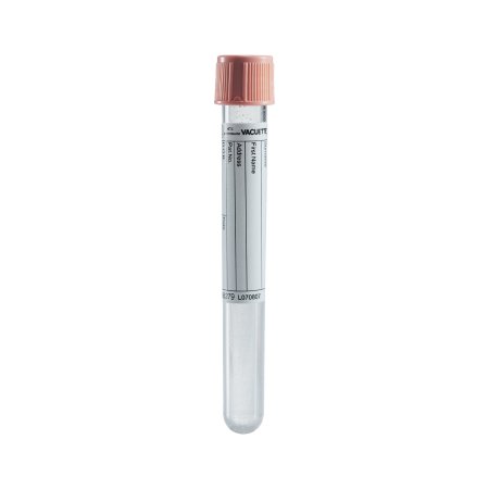 Greiner Bio-One VACUETTE® Venous Blood Collection Tube Hematology K2 EDTA Additive 13 X 100 mm 6 mL Pink Pull Cap Polyethylene Terephthalate (PET) Tube - Box of 50 - 456279-BX