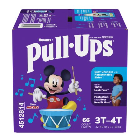 Kimberly Clark Male Toddler Training Pants Pull-Ups® Learning Designs® for Boys Size 3T to 4T Disposable Heavy Absorbency - Case of 66 - 45128-CS
