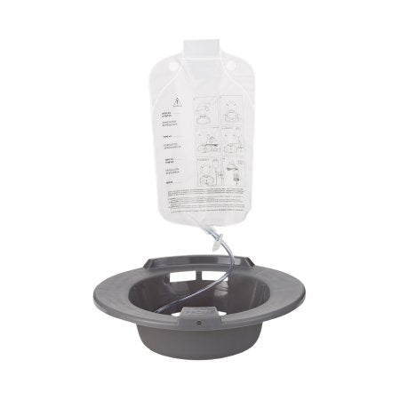 McKesson Sitz Bath McKesson Round Graphite Plastic 2000 mL Bag Graduated, 500 mL Increments up to 2000 mL - Case of 10 - 56-80102-CS
