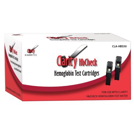Clarity Diagnostics Hematology Test Kit Clarity® Hemoglobin 50 Tests CLIA Waived - Box of 50 - CLA-HBS50-BX