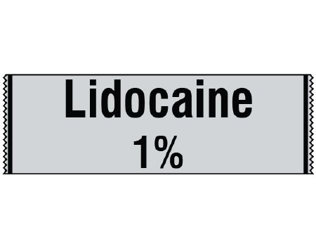 Shamrock Scientific Drug Label Shamrock Anesthesia Label Lidocaine / 2% Gray 1/2 X 1 Inch - Roll of 1 - SA-3003-RL