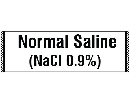 Shamrock Scientific Drug Label Shamrock Anesthesia Label NORMAL SALINE / (NaCl 0.9%) White 1/2 X 1 Inch - Each - SA-3242-EA