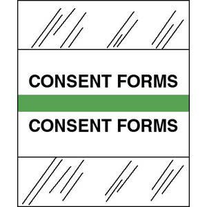 Tabbies Index Tab 1/2 X 1-1/4 Inch Consent Forms - Pack of 1 - 54552-PK