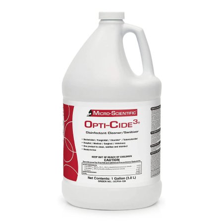 Micro Scientific Industries Opti-Cide3® Surface Disinfectant Cleaner Broad Spectrum Manual Pour Liquid 1 gal. Jug Alcohol Scent NonSterile - Case of 4 - NEMSI1-CS