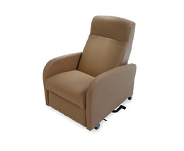 Champion Manufacturing Passage Manual Fixed Arm Recliner PF Series Harbor Blue Vinyl 3 Inch Casters - Each - PF74FS26-FBSB-EA