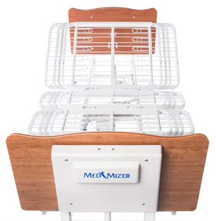Med-Mizer Electric Bariatric Bed ComfortWide™ EX8000™ Home Care High-Low 80 Inch Length Grid Deck 5 Function 9 to 25 Inch Height Range - Each - EX8000-EA