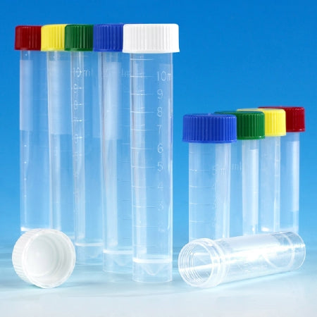 Globe Scientific Globe Scientific Storage and/or Transport Tube Plain 10 mL Screw Cap Polypropylene Tube - Case of 1000 - 6102B-CS