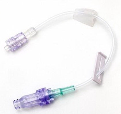 B. Braun IV Extension Set SteadyCare™ Needle-Free Port Small Bore 8 Inch Tubing Without Filter Sterile - Case of 100 - 470185-CS