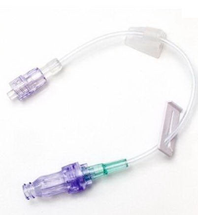 B. Braun IV Extension Set SteadyCare™ Needle-Free Port Standard Bore 8 Inch Tubing Without Filter Sterile - Case of 100 - 470188-CS
