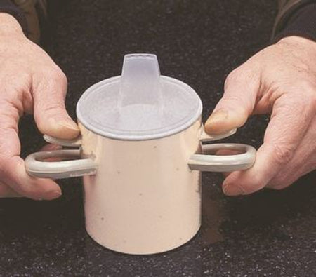 Fabrication Enterprises Drinking Cup Thumbs-Up 8 oz. Beige Plastic Reusable - Each - 60-1060-EA