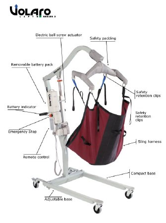 Smt Health Systems Full Body Patient Lift Volaro Series 400 lbs. Weight Capacity Battery Powered - Each - VL210-EA