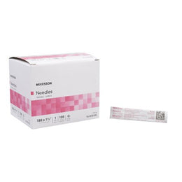 McKesson Hypodermic Needle McKesson 1-1/2 Inch Length 18 Gauge Thin Wall Without Safety - Box of 100 - 16-N18105-BX