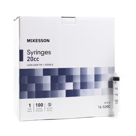 McKesson General Purpose Syringe McKesson Luer Lock Tip Without Safety - Each - 16-S20C-EA