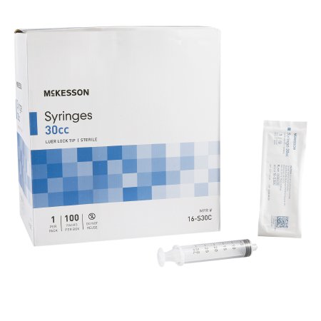 McKesson General Purpose Syringe McKesson Luer Lock Tip Without Safety - Case of 600 - 16-S30C-CS