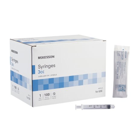 McKesson General Purpose Syringe McKesson Luer Lock Tip Without Safety - Each - 16-S3C-EA
