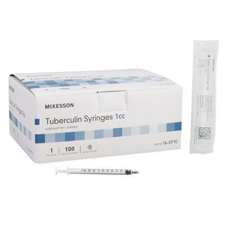 McKesson Tuberculin Syringe McKesson Luer Slip Tip Without Safety - Case of 1000 - 16-ST1C-CS