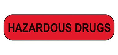 Health Care Logistics Pre-Printed Label Indeed Warning Label Red Paper Hazardous Drugs Black Biohazard 3/8 X 1-5/8 Inch - Pack of 1000 - 17520-PK