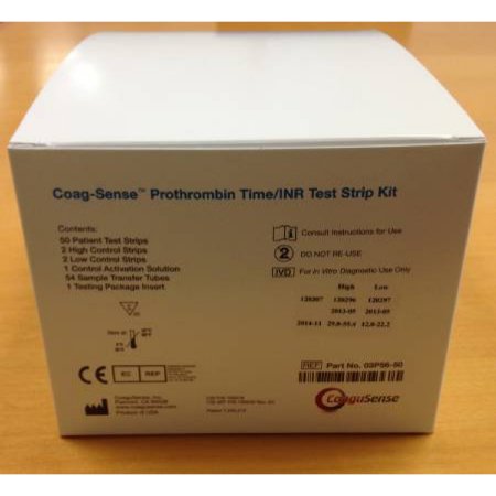 Coagusense Coagulation Test Kit Coag-Sense® Prothrombin Time Test (PT/INR) 50 Tests CLIA Waived - Box of 50 - 03P56-50DS-BX
