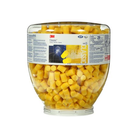 3M Ear Plugs 3M™ E-A-R™ Classic™ One Touch™ Cordless Regular Yellow - Case of 2000 - 391-1001-CS