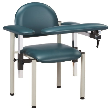 Clinton Industries Blood Drawing Chair SC Series Padded Straight Flip Up Arm Warm Gray - Each - 6050-U-3WG-EA