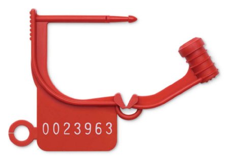 Steris Locking Tag Key Surgical® Numbered Red Plastic 1 Inch - Pack of 100 - LT400N-PK