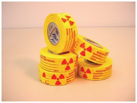 Fisher Scientific Pre-Printed Label Fisherbrand™ Laboratory Use Yellow Paper CAUTION RADIOACTIVE MATERIAL Diagram / Symbol 3/4 Inch X 14 Yard - Each - 15967-EA