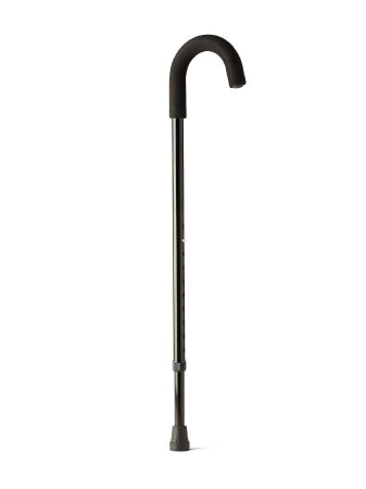 Medline Round Handle Cane Medline Aluminum 30 to 38 Inch Height Black - Case of 6 - TAA86415-CS