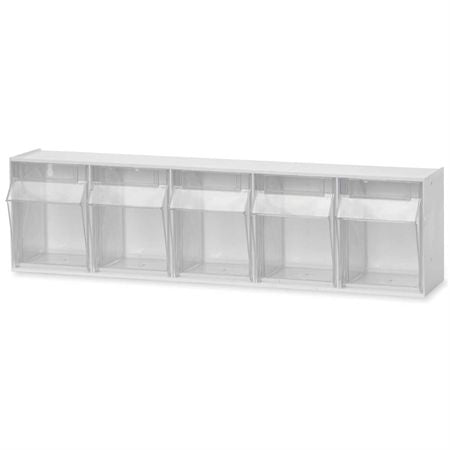 Market Lab Inc Tilt Front Bin White Polystyrene 5-1/4 X 6-1/2 X 23-1/2 Inch - Each - 6023-EA