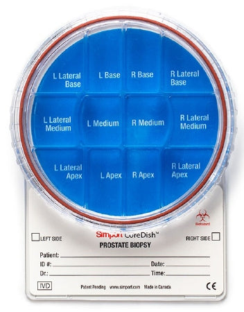 Simport Scientific Prostate Biopsy Container CoreDish® 15 X 95 mm Screw Cap Warning Label / Patient Information NonSterile - Case of 10 - M970-D12P-CS