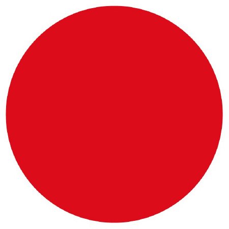 United Ad Label Blank Label WorkSafe™ Label Dot Red Paper 3/4 Diameter - Roll of 1000 - ULDT129-RL