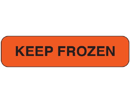 Shamrock Scientific Pre-Printed Label Shamrock Auxiliary Label Red Vac KEEP FROZEN Black Temperature Control 5/16 X 1-1/4 Inch - Roll of 1 - UPCR-1067-RL