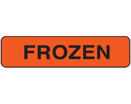 Shamrock Scientific Pre-Printed Label Shamrock Auxiliary Label Red Vac FROZEN Black Temperature Control 5/16 X 1-1/4 Inch - Roll of 1 - UPCR-1083-RL