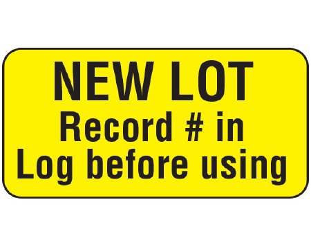 Shamrock Scientific Pre-Printed Label Shamrock Advisory Label Yellow New Lot 3/4 X 1-1/2 Inch - Roll of 1 - UPCR-3008-RL