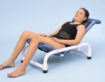 Duralife Shower Chair Duralife Without Arms PVC Frame Reclining Mesh Backrest 19 Inch Seat Width 150 lbs. Weight Capacity - Each - 20L-EA