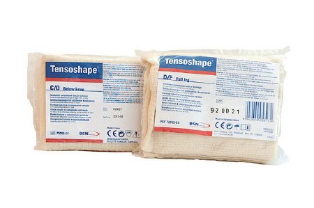 BSN Medical Elastic Tubular Support Bandage Tensoshape® 16 X 17.6 Foot Full Leg Pull On Tan NonSterile X-Large Size D / E Standard Compression - Case of 10 - 7595-CS