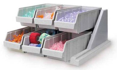 Market Lab Inc Storage Bin Unit Gray Polymer 9-1/4 X 17-1/4 X 20.13 Inch - Each - 2556-EA