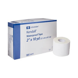 Cardinal Waterproof Medical Tape Kendall™ White 2 Inch X 10 Yard Cloth NonSterile - Case of 72 - 3267C-CS