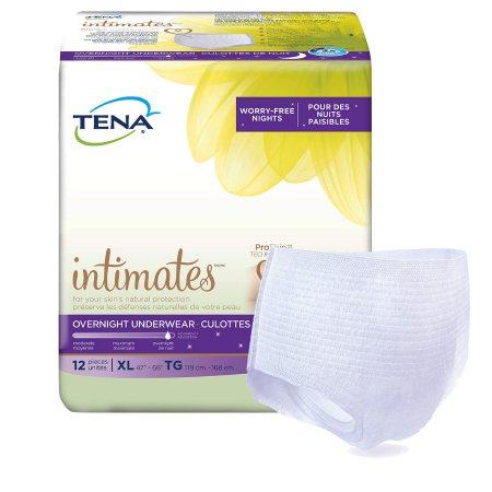 Essity HMS North America Inc Female Adult Absorbent Underwear TENA® Overnight Pull On with Tear Away Seams X-Large Disposable Heavy Absorbency - Case of 48 - 54452-CS