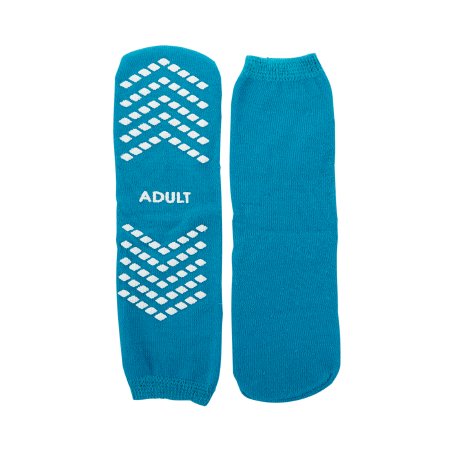 McKesson Slipper Socks McKesson Large Teal Above the Ankle - Pair - 16-SCE1-PR