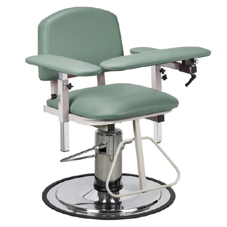 Clinton Industries Blood Drawing Chair H Series Padded Flip Up Arm Burgundy - Each - 6310-3BG-EA