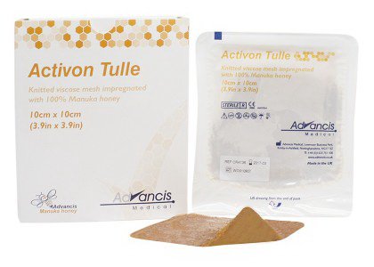 Mediusa Honey Impregnated Wound Dressing Activon® Tulle Square 4 X 4 Inch Sterile - Box of 5 - CR4136-BX