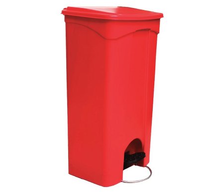 Grainger Trash Can Tough Guy 23 gal. Rectangular Red Plastic Step On - Each - 6GAK2-EA